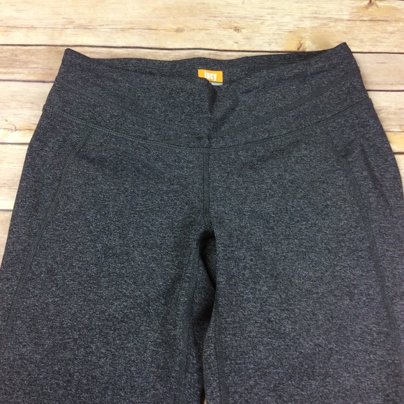 Lucy Activewear Small Heathered Gray Crop Leggings - Picture 2 of 8